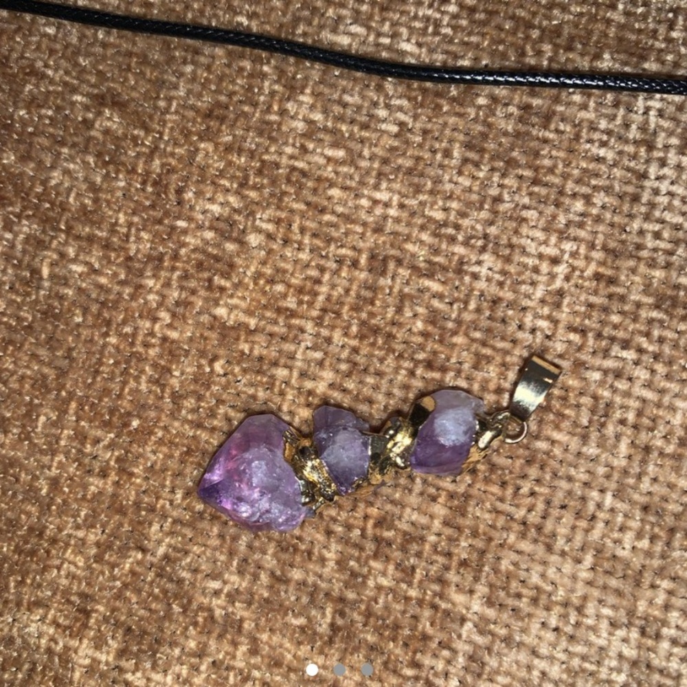 REAL AMETHYST CRYSTAL NECKLACE